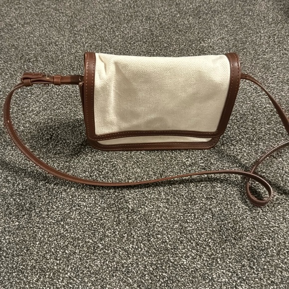 Handbags - Genuine Leather and Cream Purse